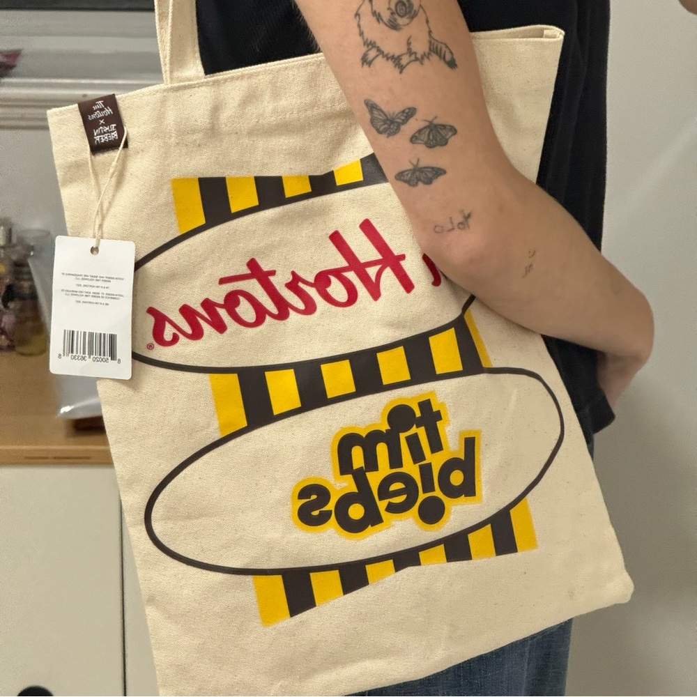 justin bieber x tim hortons tote timbeibs
